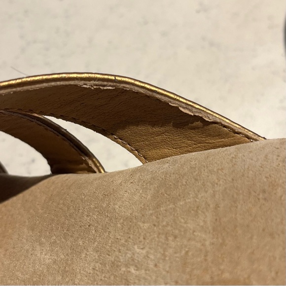 Bass Women's Sz 10 Brown Classic Vacation Travel Leather 3in Heel Slide Sandals - Picture 9 of 9